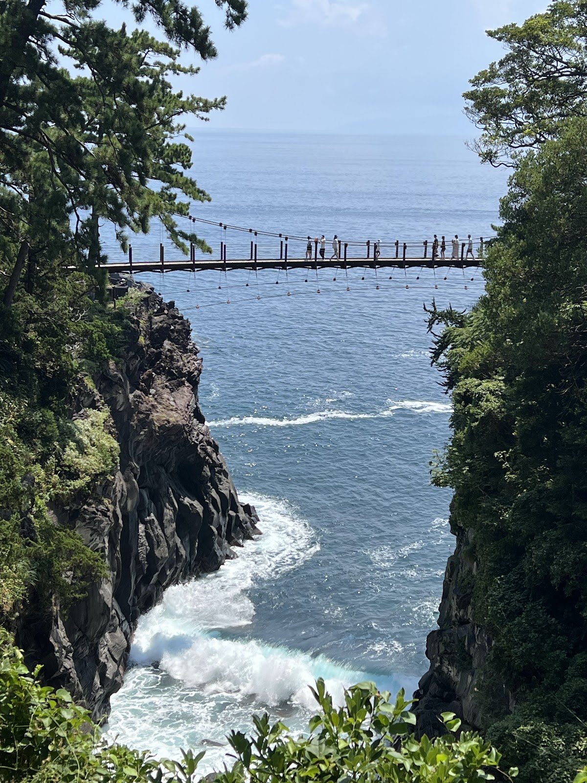 溶岩海岸の遊歩道