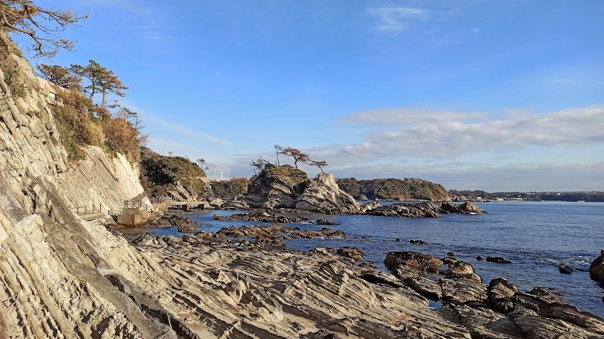 荒崎海岸 潮騒の道 夕日の絶景